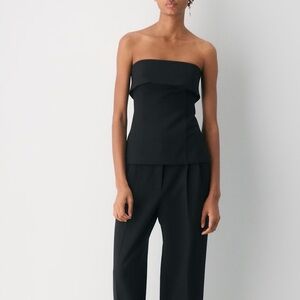 Aritzia Elegant Black Strapless Top